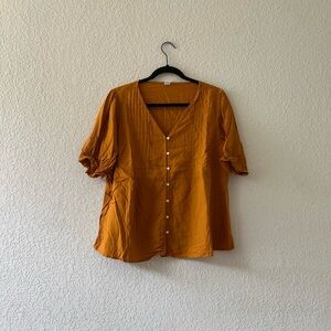 Old Navy Pintucked Linen Blouse